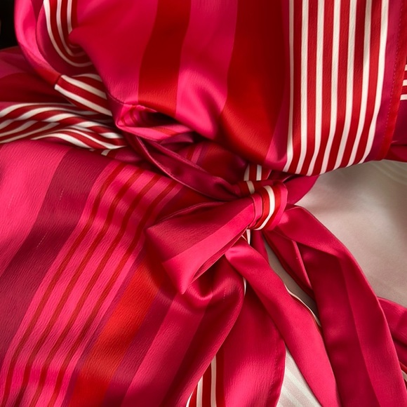 Eloquii Pink Striped Wrap Dress - Picture 6 of 8